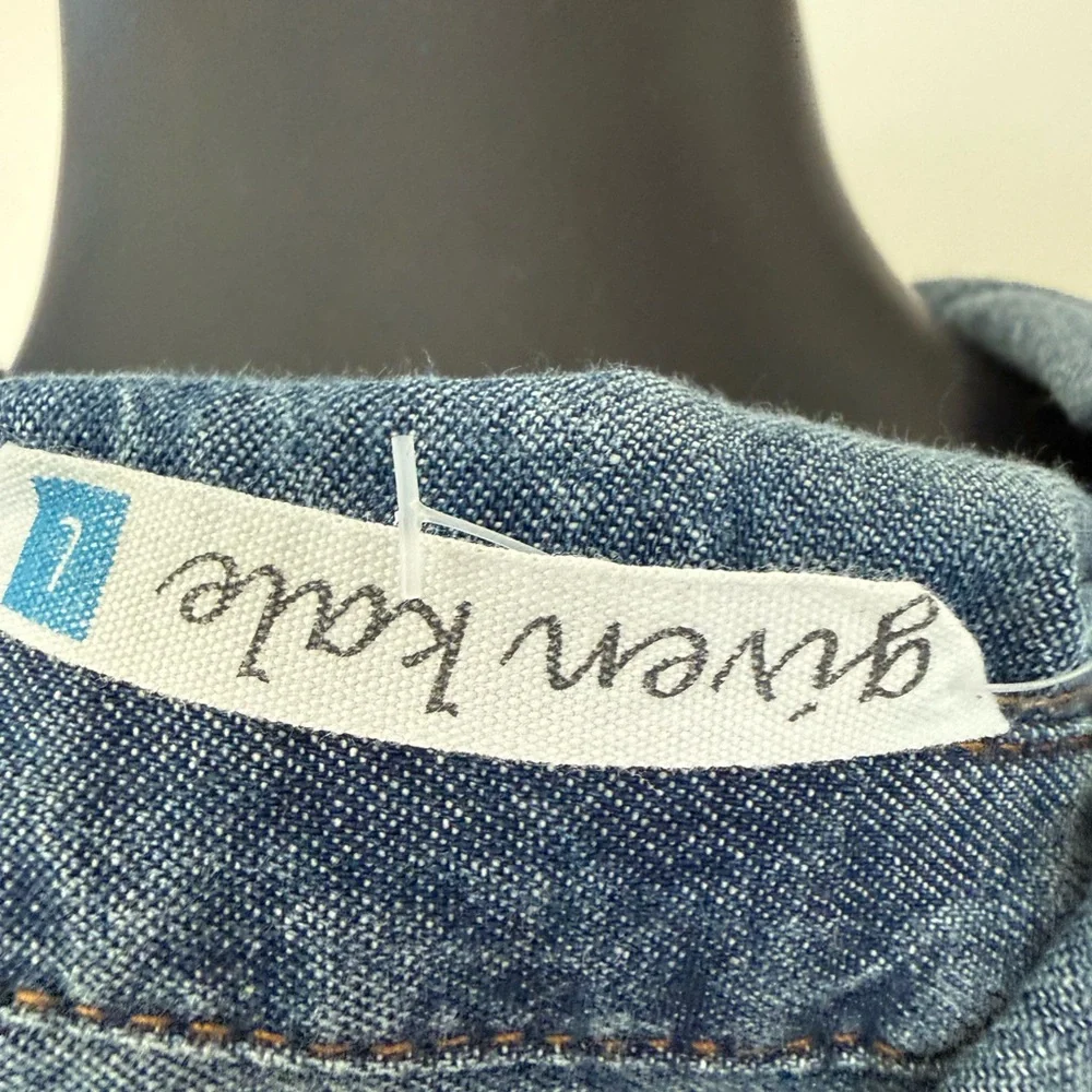 Stylish Blue Women's Jean Overalls - Picture 12 of 14